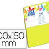 CARTE OXFORD VÉLIN 100X150MM 240G COLORIS JAUNE SOLEIL ÉTUI 25 UNITÉS