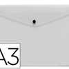 POCHETTE ENVELOPPE LIDERPAPEL POLYPROPYLENE 180 MICRONS A3 420X297MM 50F FERMETURE BOUTON RASISTANT TRANSPARENT POCHETTE ENVELOPPE LIDERPAPEL POLYPROPYLENE 180 MICRONS A3 420X297MM 50F FERMETURE BOUTON RASISTANT TRANSPARENT