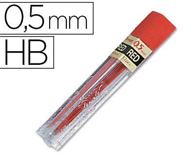 mine-pentel-0-5mm-hb-coloris-rouge-tui-12-unit-s