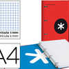 CLASSEUR LIDERPAPEL ANTARTIK 4 ANNEAUX RONDS 40MM A4 CARTON REMBORDA FEUILLETS MOBILES QUADRILLAGE 5MM COLORIS ROUGE CLASSEUR LIDERPAPEL ANTARTIK 4 ANNEAUX RONDS 40MM A4 CARTON REMBORDA FEUILLETS MOBILES QUADRILLAGE 5MM COLORIS ROUGE