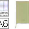 CARNET LIDERPAPEL COUVERTURE S IMILI CUIR ENCOLLÉE A6 105X148MM 70G/M2 120F 4X4MM FERMETURE ÉLASTIQUE COLORIS VERT CARNET LIDERPAPEL COUVERTURE S IMILI CUIR ENCOLLÉE A6 105X148MM 70G/M2 120F 4X4MM FERMETURE ÉLASTIQUE COLORIS VERT