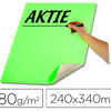 PAPIER CARTON FOLIA AFFICHE 380G 240X340MM COLORIS VERT FLUORESCENT BLOC 50 UNITÉS