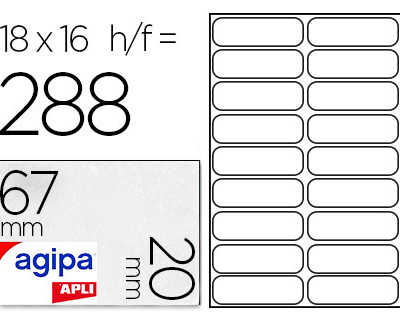 atiquette-adhasive-apli-agipa-multi-usage-20x67mm-laser-jet-d-encre-formats-paramatras-atui-a5-288-unitas