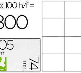 atiquette-adhasive-q-connect-1-05x74mm-coins-droits-imprimante-jet-d-encre-laser-copieur-8-atiquettes-feuille-800-unitas