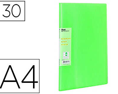 prot-ge-documents-pentel-vivid-a4-30-pochettes-coloris-vert