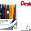 STYLO-FEUTRE PENTEL SIGN PEN A CRITURE LARGE 0.8MM POINTE FIBRE ACRYLIQUE ENCRE SOLUBLE EAU POCHETTE 7 COULEURS ASSORTIE STYLO-FEUTRE PENTEL SIGN PEN A CRITURE LARGE 0.8MM POINTE FIBRE ACRYLIQUE ENCRE SOLUBLE EAU POCHETTE 7 COULEURS ASSORTIE