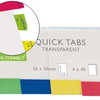 MARQUE-PAGES Q-CONNECT 25X45MM 200F REPOSITIONNABLE 4 COLORIS TRANSPARENTS PACK 4X40