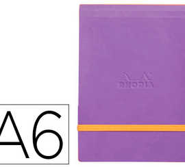 pochette-rhodiarama-webpocket-a6-9x14cm-couverture-simili-cuir-violet-int-rieur-imprim-fermeture-lastique-orange