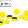 AIMANT ROND 15MM COLORIS JAUNE BLISTER 10 UNITÉS