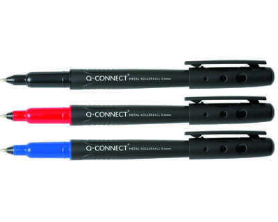 roller-q-connect-criture-moyenne-0-6mm-fluide-douce-pointe-acier-solidit-durabilit-encre-base-eau-couleur-rouge