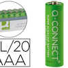 PILE Q-CONNECT ALCALINE AAA LR 03 CAPACITA 1.5V PACK 20 UNITAS