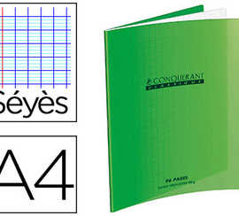 cahier-piqua-conquarant-classi-que-couverture-polypropylene-rigide-transparente-a4-21x29-7cm-96-pages-90g-sayes-vert
