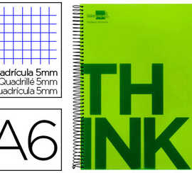 cahier-spirale-liderpapel-s-rie-think-a6-10-5x14-8cm-280-pages-80g-5x5mm-3-trous-coil-lock-bandes-4-couleurs-vert