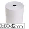 BOBINE THERMIQUE SCHADES CAISS ES ENREGISTREUSES PAPIER BLANC DIAMETRE 80MM MANDRIN 12MM LARGEUR 80MM