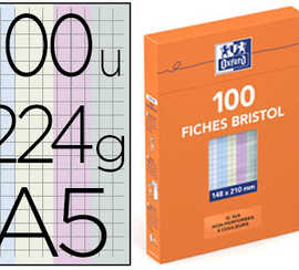 fiche-bristol-oxford-224g-148x-210mm-non-perforae-quadrillage-5x5mm-coloris-assortis-bo-te-chevalet-100-unitas