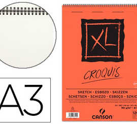 bloc-croquis-canson-xl-spirale-petit-c-ta-micro-perforations-90g-a3-120f