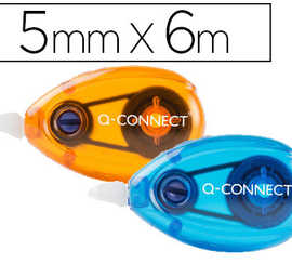 correcteur-q-connect-davidoir-ruban-5mmx6m-correction-latarale-coloris-orange-et-bleu-blister-de-2-unitas
