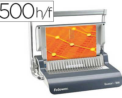perforelieuse-fellowes-quasar-500-manuelle-500f-perforation-25f-anneaux-plastique-usage-intensif-bac-a4-130x450x400mm