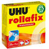 RUBAN ADHÉSIF UHU ROLLAFIX TRANSPARENT 19MMX33M LOT 12 ROULEAUX