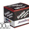 CRAIE JUVENILIA COMPACTA L80MMX10MM SANS CRISSEMENT ANTI-POUSSIÈRE COLORIS ASSORTIS BOÎTE 100 UNITÉS