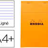 BLOC BUREAU RHODIA A4+ PAPIER VALIN SURFIN COUVERTURE ENDUITE ENVELOPPANTE 210X320MM 80F DATACHABLES 80G LIGNA ORANGE BLOC BUREAU RHODIA A4+ PAPIER VALIN SURFIN COUVERTURE ENDUITE ENVELOPPANTE 210X320MM 80F DATACHABLES 80G LIGNA ORANGE