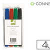 MARQUEUR Q-CONNECT PERMANENT T ABLEAU PAPIER POINTE OGIVE TRAIT 3MM CORPS PLASTIQUE POCHETTE 4 UNITAS ASSORTIES MARQUEUR Q-CONNECT PERMANENT T ABLEAU PAPIER POINTE OGIVE TRAIT 3MM CORPS PLASTIQUE POCHETTE 4 UNITAS ASSORTIES