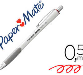 stylo-bille-paper-mate-inkjoy-700-r-tractable-criture-moyenne-0-5mm-ultra-douce-design-sophistiqu-clip-m-tal-rouge