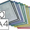 POCHE APIVOTS TARIFOLD EN PVC FORMAT A4 COLORIS ASSORTIS 10 UNITAS