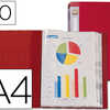 PROTÈGE-DOCUMENTS LIDERPAPEL P OLYPROPYLÈNE PRÉSENTATION 80 POCHETTES FIXES COLORIS ROUGE OPAQUE PROTÈGE-DOCUMENTS LIDERPAPEL P OLYPROPYLÈNE PRÉSENTATION 80 POCHETTES FIXES COLORIS ROUGE OPAQUE