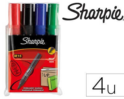 marqueur-sharpie-permanent-m15-pointe-ogive-couleurs-assorties-pochette-4-unit-s