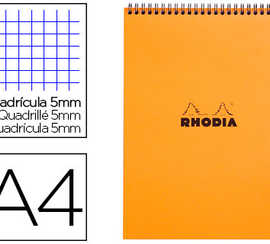 bloc-rhodia-classic-orange-a4-21x29-7cm-couverture-carte-enduite-reliure-intagrale-80f-80g-5x5mm-microperfora