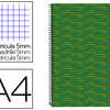 CAHIER SPIRALE LIDERPAPEL MULT ILIDER A4 210X297MM 140F 80G/M2 QUADRILLAGE 5MM MICRO-PERFORÉ 4 TROUS COIL-LOCK VERT CAHIER SPIRALE LIDERPAPEL MULT ILIDER A4 210X297MM 140F 80G/M2 QUADRILLAGE 5MM MICRO-PERFORÉ 4 TROUS COIL-LOCK VERT