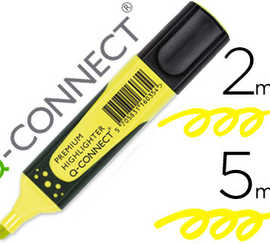 surligneur-q-connect-premium-p-ointe-biseautae-encre-base-eau-corps-couleur-encre-grip-caoutchouc-capuchon-clip-jaune