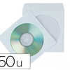POCHETTE CD/DVD Q-CONNECT PAPI ER FENÊTRE RABAT AUTO-ADHASIF COLORIS BLANC PAQUET 50 UNITAS POCHETTE CD/DVD Q-CONNECT PAPI ER FENÊTRE RABAT AUTO-ADHASIF COLORIS BLANC PAQUET 50 UNITAS