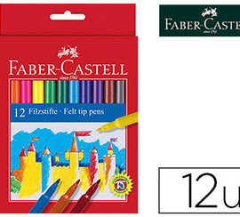 feutre-faber-castell-scolaire-pointe-robuste-capuchon-ventila-lavable-couleurs-assorties-atui-12-unitas