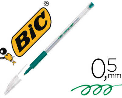stylo-bille-bic-cristal-grip-a-criture-moyenne-0-5mm-encre-classique-bille-indaformable-capuchon-couleur-encre-vert
