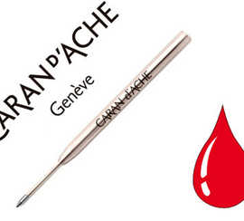 recharge-caran-d-ache-stylo-bi-lle-cartouche-goliath-acier-inoxydable-dur-e-8000m-bille-tournante-mine-moyenne-rouge