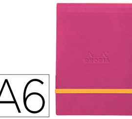 pochette-rhodiarama-webpocket-a6-9x14cm-couverture-simili-cuir-framboise-int-rieur-imprim-fermeture-lastique-orange