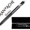 STYLO-BILLE CARAN D'ACHE 849 M ETAL XLINE ALUM. BOUTON POUSSOIR HEXAGONAL BRILLANT NOIR ENCRE BLEUE POINTE MOYENNE ÉTUI STYLO-BILLE CARAN D'ACHE 849 M ETAL XLINE ALUM. BOUTON POUSSOIR HEXAGONAL BRILLANT NOIR ENCRE BLEUE POINTE MOYENNE ÉTUI