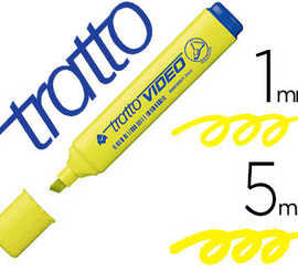 surligneur-tratto-video-pointe-biseaut-e-trac-1-5-mm-encre-base-eau-coloris-jaune