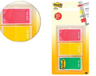 marque-pages-post-it-index-to-do-23-8x43-1mm-60f-coloris-rouge-jaune-vert-lot-3x20-unitas