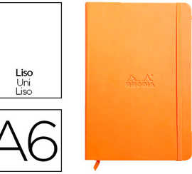 carnet-rhodia-webnotebook-a6-9-x14cm-couverture-simili-cuir-orange-192-pages-90g-uni-alastique-marque-page-orange