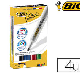 marqueur-bic-velleda-1791-effa-cable-pointe-biseautae-traca-2-5mm-corps-plastique-encre-catone-bo-te-4-unitas