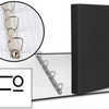 CLASSEUR LIDERPAPEL 4 ANNEAUX EN D 25MM A4+ CARTON REMBORDÉ PAPER COAT COLORIS NOIR CLASSEUR LIDERPAPEL 4 ANNEAUX EN D 25MM A4+ CARTON REMBORDÉ PAPER COAT COLORIS NOIR