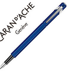 stylo-plume-caran-d-ache-840-pop-line-plume-moyenne-corps-aluminium-coloris-bleu-avec-tui