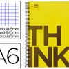CAHIER SPIRALE LIDERPAPEL SÉRIE THINK A6 10,5X14,8CM 280 PAGES 80G 5X5MM 3 TROUS COIL-LOCK BANDES 4 COULEURS JAUNE CAHIER SPIRALE LIDERPAPEL SÉRIE THINK A6 10,5X14,8CM 280 PAGES 80G 5X5MM 3 TROUS COIL-LOCK BANDES 4 COULEURS JAUNE