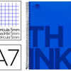 CAHIER SPIRALE LIDERPAPEL SÉRIE THINK A7 7,4X10,5CM 200 PAGES 80G 5X5MM 4 TROUS COIL-LOCK BANDES 4 COULEURS COLORIS BLEU CAHIER SPIRALE LIDERPAPEL SÉRIE THINK A7 7,4X10,5CM 200 PAGES 80G 5X5MM 4 TROUS COIL-LOCK BANDES 4 COULEURS COLORIS BLEU