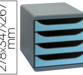 module-classement-exacompta-bi-g-box-4-tiroirs-ouverts-monobloc-ultra-rigide-347x278x267mm-coloris-gris-bleu-turquoise