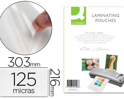 pochette-plastification-q-conn-ect-autoadhasive-2-faces-format-a4-125-microns-antistatique-bo-te-100-unitas