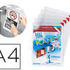 POCHE TARIFOLD KANG AFERMETUR E AIMANTAE PVC TRANSPARENT ANTIREFLETS 20/100E A4 MURAL DOS REPOSITIONNABLE SACHET 5U